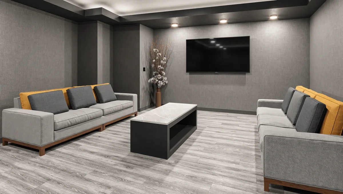Lounge Room with sofas and television
