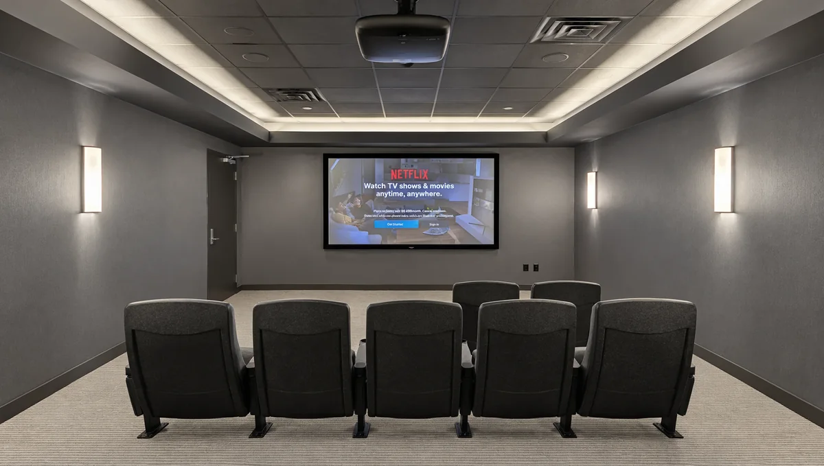 Theatre Room with screen and seats