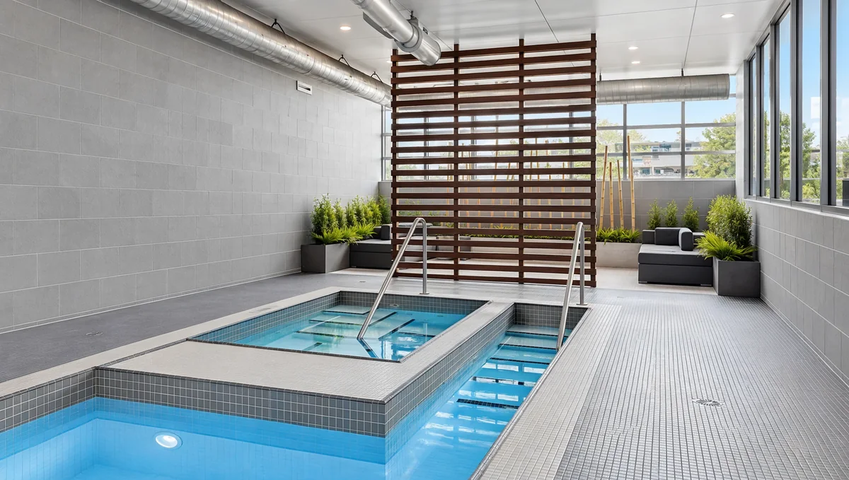Whirlpool beside the pool